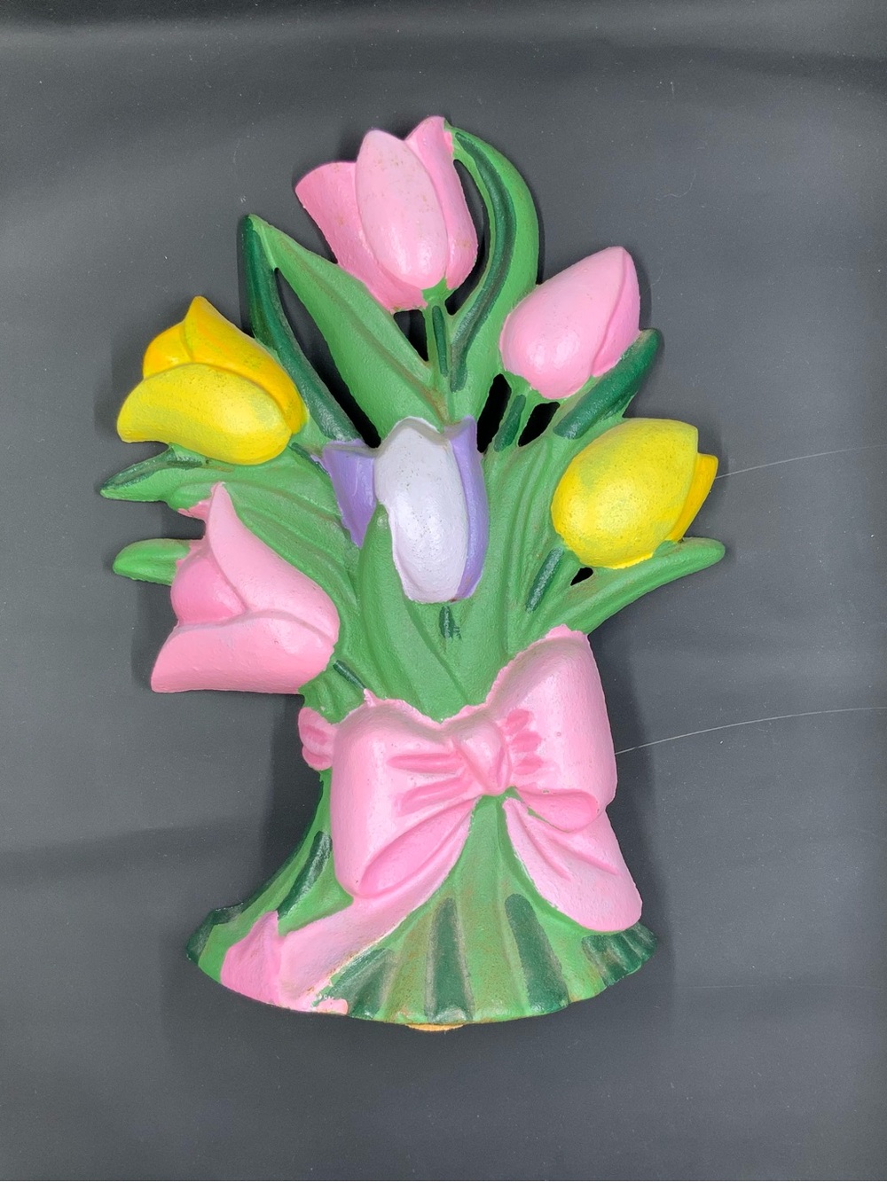 Vintage Cast Iron Tulip Door Stopper